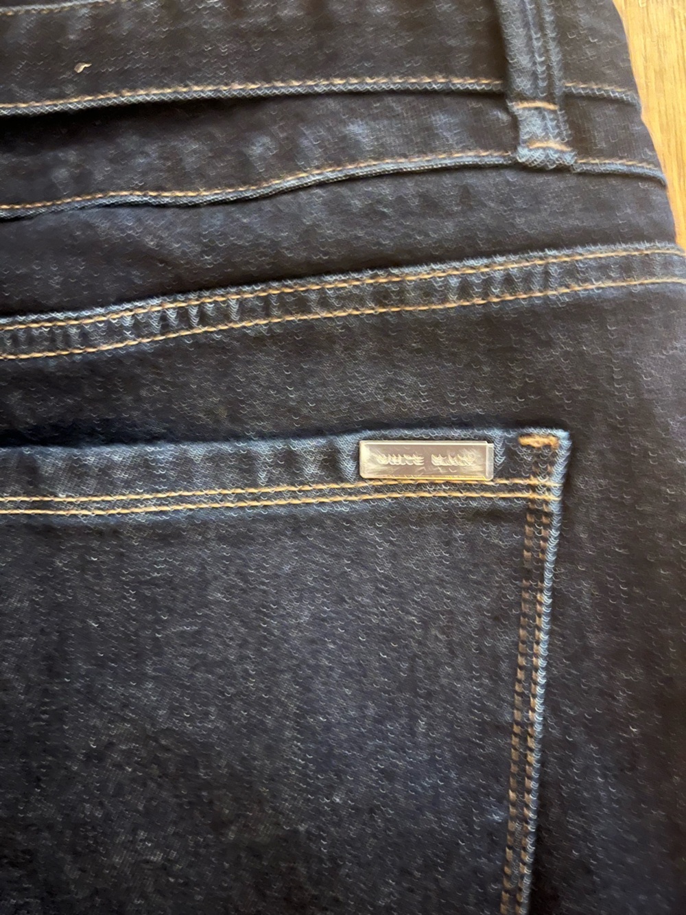 Slim Dark Indigo Skinny Jeans with Subtle Metal Logo